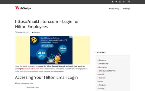 https://mail.hilton.com – Login for Hilton Employees - WebSnips