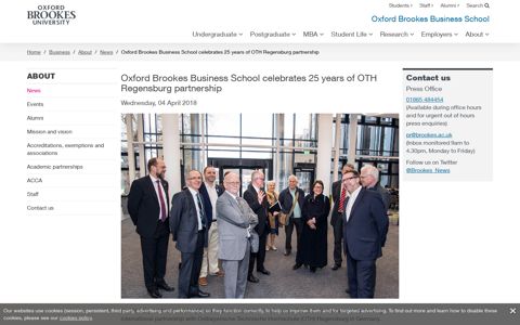 Oxford Brookes Business School celebrates 25 years of OTH ...