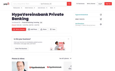 HypoVereinsbank Private Banking - Financial Advising ... - Yelp