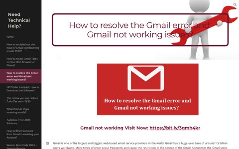 How to resolve the Gmail error and Gmail not ... - Google Sites