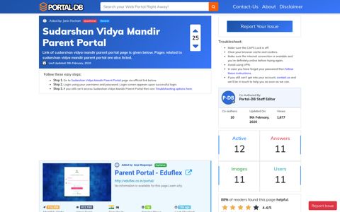 Sudarshan Vidya Mandir Parent Portal