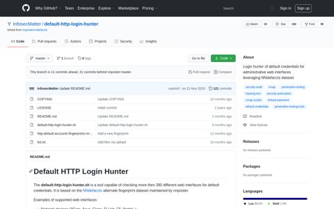 InfosecMatter/default-http-login-hunter: Login hunter ... - GitHub