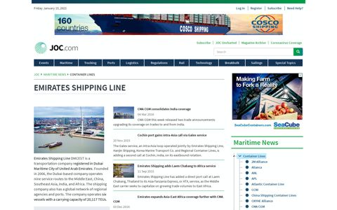 Emirates Shipping Line | JOC News