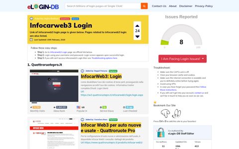 Infocarweb3 Login - A database full of login pages from all ...