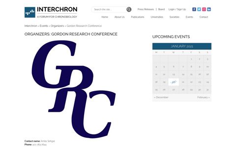 Gordon Research Conference - Interchron