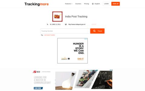 India Post Tracking - TrackingMore.com