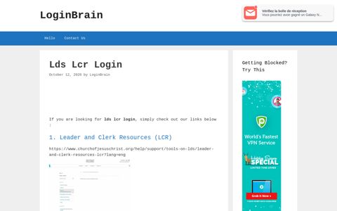 lds lcr login - LoginBrain