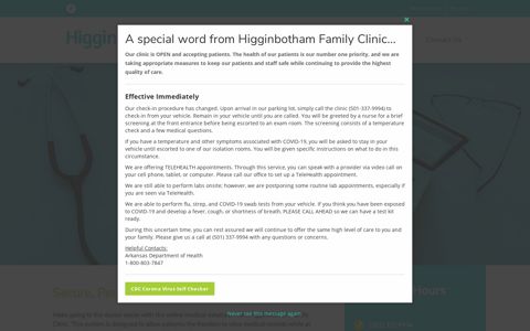 Patient Portal | Higginbotham Family Clinic