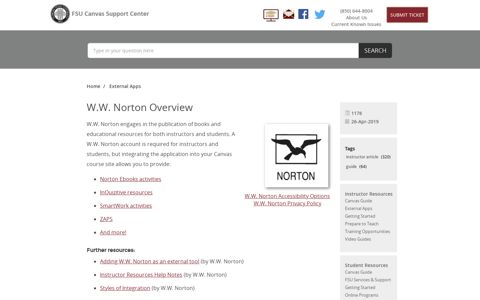 W.W. Norton Overview - FSU Canvas Support Center