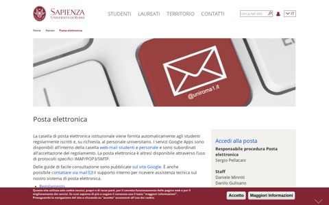 Posta elettronica | Sapienza Università di Roma - La Sapienza