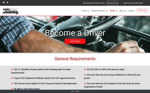 Become a Driver - Foremost Transport