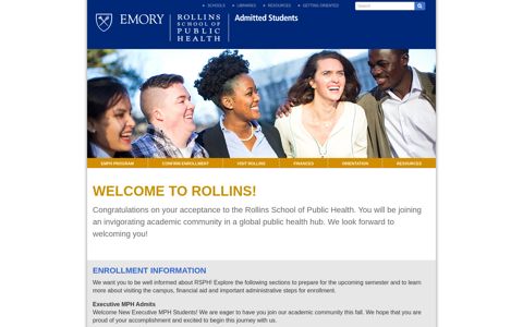 Admitted Students Portal - Rollins School of Public Health