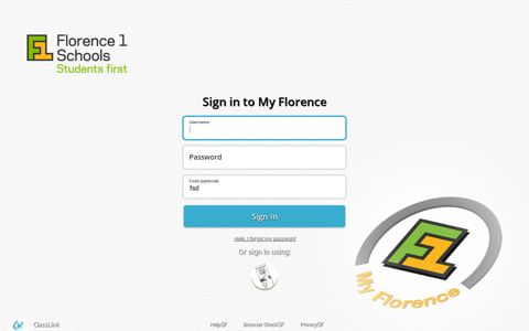 Sign in to My Florence - ClassLink Login
