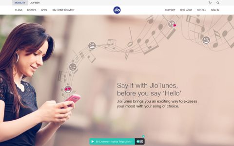 Caller Tune - Set Your Favorite Song as Mobile Hello Tune - Jio