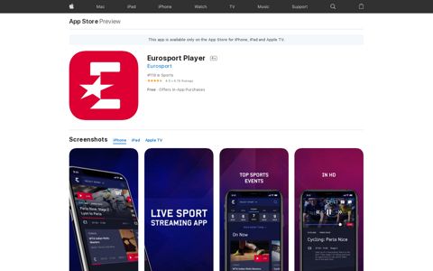 ‎Eurosport Player on the App Store