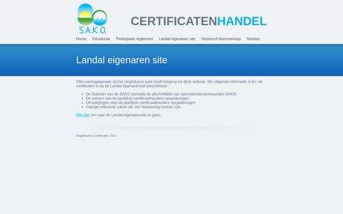 Landal eigenaren site - ooghduynecertificaten.nl