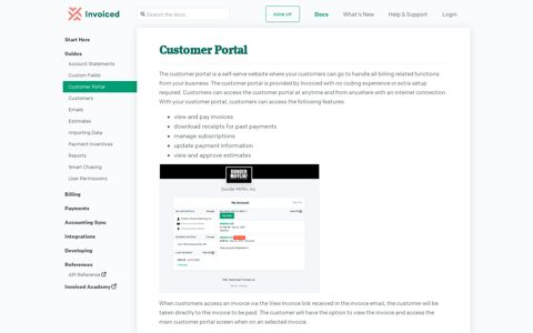 Customer Portal | Invoiced