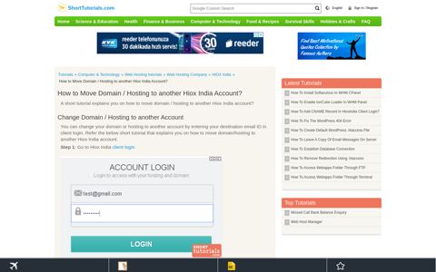 How to Move Domain / Hosting to another Hiox India Account?