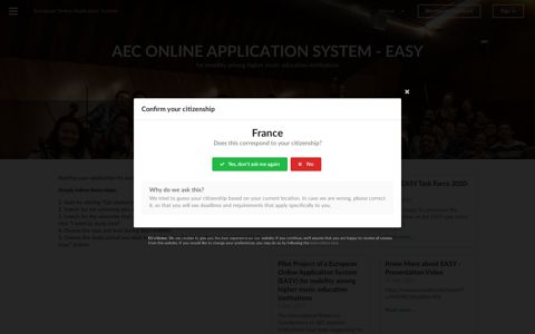 European Online Application System: Apply online!