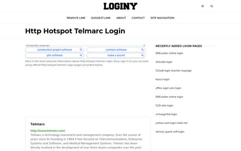 Http Hotspot Telmarc Login ✔️ One Click Login - loginy.co.uk