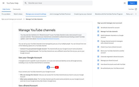 Manage YouTube channels - YouTube Help - Google Support