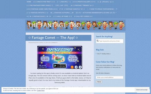 Fantage Comet — The App! | The Fantage Trio