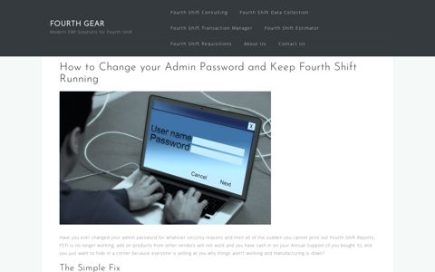 How to Change your Admin Password and Keep Fourth Shift ...