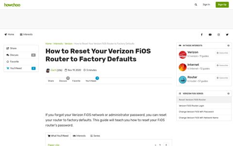 How to Reset Your Verizon FiOS Router to Factory Defaults ...