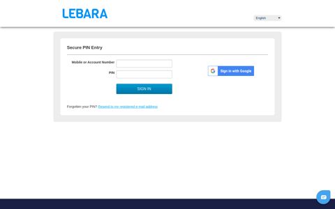 Secure PIN Entry - Lebara