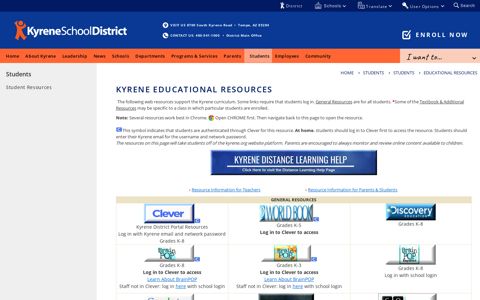 Students / Educational Resources - Kyrene School District