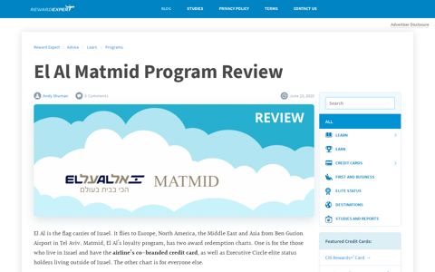 El Al Matmid Program Review - RewardExpert.com