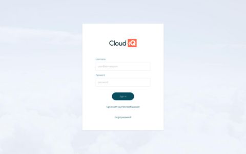 Cloud-iQ: Sign In