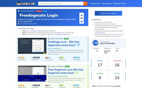 Freedogecoin Login - Logins-DB
