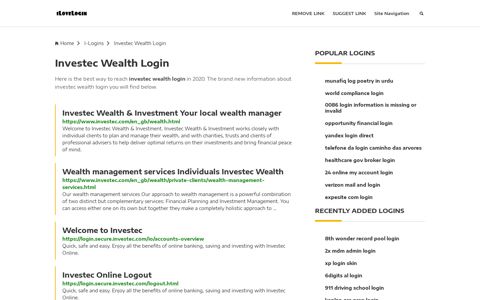 Investec Wealth Login ❤️ One Click Access - iLoveLogin