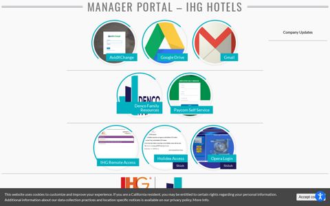 Manager Portal – IHG Hotels | Denco Family