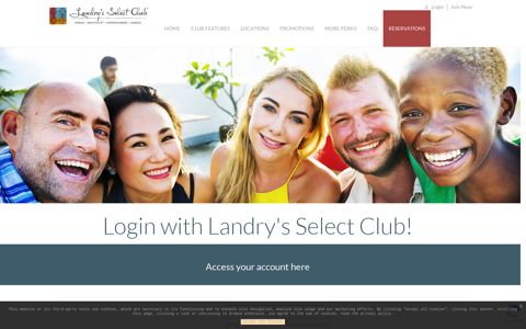 Login - Landry's Select Club