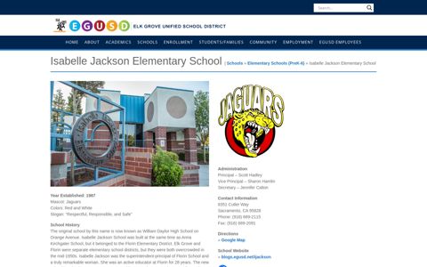 Isabelle Jackson Elementary School | Elk Grove Unified ...
