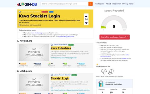 Keva Stockist Login - A database full of login pages from all ...