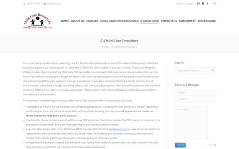 E-Child Care Providers – Child Care Resources