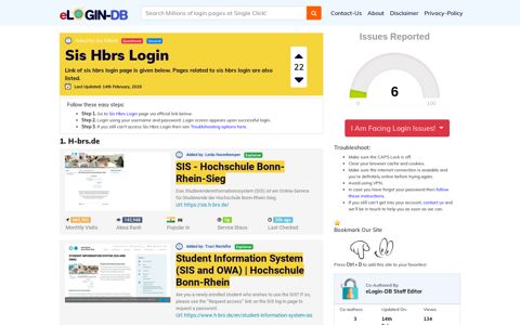 Sis Hbrs Login - A database full of login pages from all over ...