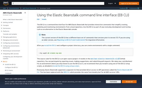 Using the Elastic Beanstalk command line interface (EB CLI ...
