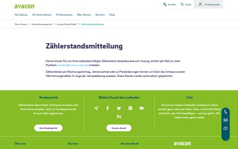 Zählerstandsmitteilung - Avacon AG