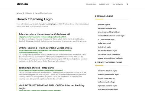 Hanvb E Banking Login ❤️ One Click Access - iLoveLogin