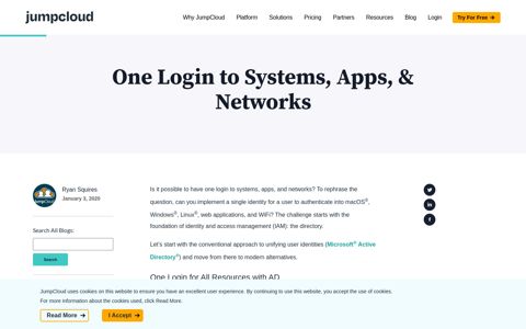 One Login to Systems, Apps, & Networks - JumpCloud