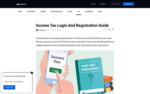 Income Tax Login and Registration Process - ITR Portal Login