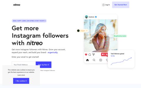 Nitreo: Get Instagram Followers - Real & Fast