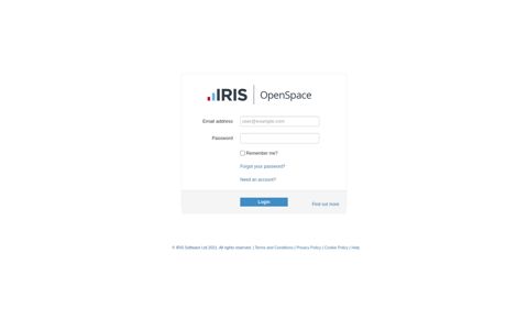 OpenSpace - Open IRIS Login