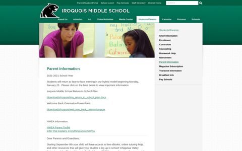 Parent Information - Students/Parents - Iroquois Middle School