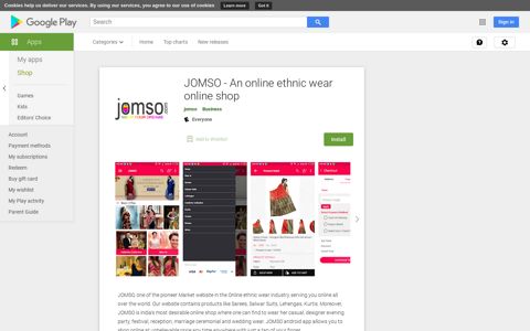 JOMSO - An online ethnic wear online shop - Apps on Google ...