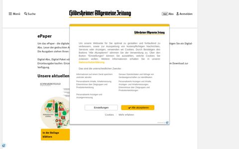 ePaper - Hildesheimer Allgemeine